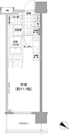 パークハビオ渋谷神山町の物件間取画像